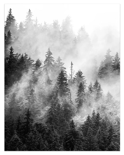 Black and White Winter Tree Wall Art - Scandinavian Style Canvas Print