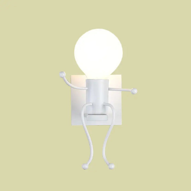 Creative Iron Wall Sconce Lamp - LED Light for Kids' Room