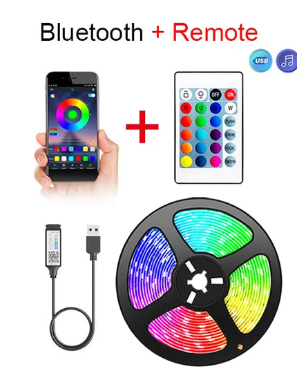Mikenoon RGB LED Strip Light - Flexible Self-Adhesive 5V Tape