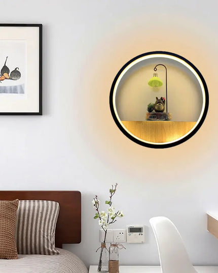 Modern Minimalist LED Cartoon Wall Lamp - Creative Bedside Décor