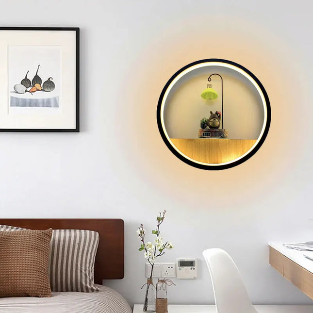 Modern Minimalist LED Cartoon Wall Lamp - Creative Bedside Décor
