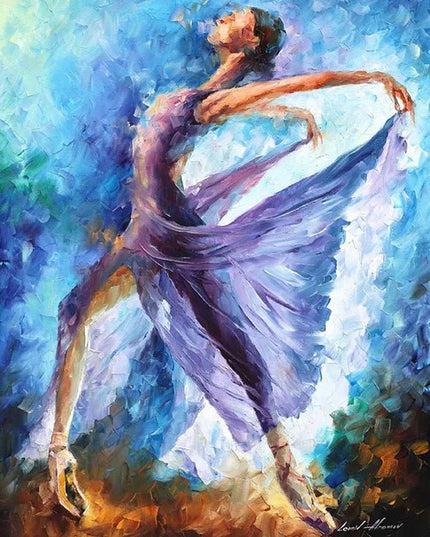 Modern Ballet Dancer Canvas Painting - Unframed Wall Art for Girls