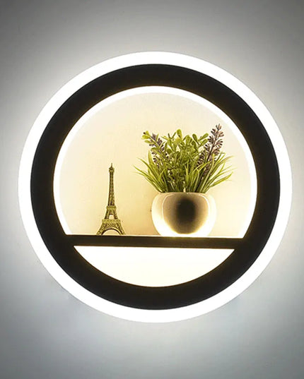 Modern Black and White LED Wall Lamp - Indoor Home Decoration