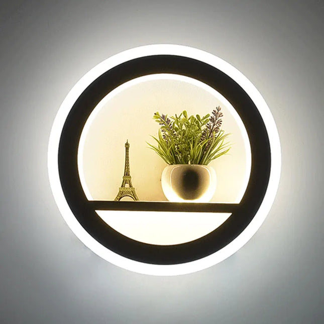 Modern Black and White LED Wall Lamp - Indoor Home Decoration