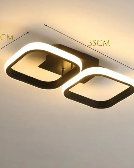 Modern LED Ceiling Lamp - Rectangular, Creative Design for Rooms