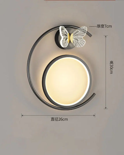 Modern Golden Butterfly LED Wall Lamp - Stylish Home Decoration