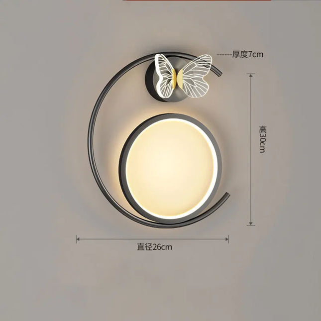 Modern Golden Butterfly LED Wall Lamp - Stylish Home Decoration