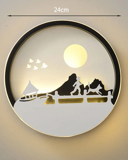 Modern Black & White LED Wall Lamp - Sleek Indoor Lighting Solution