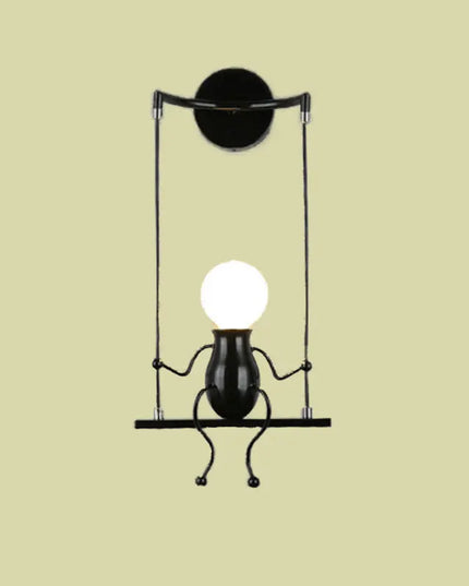 Creative Iron Wall Sconce Lamp - LED Light for Kids' Room