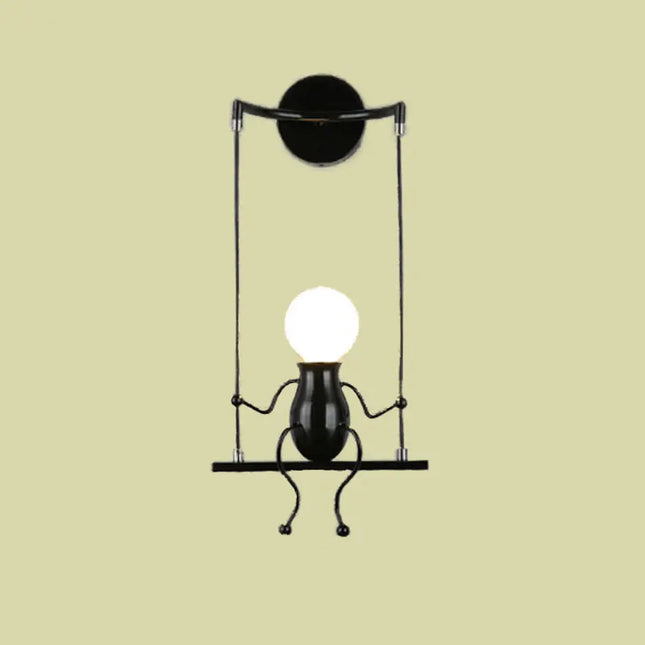 Creative Iron Wall Sconce Lamp - LED Light for Kids' Room