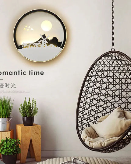 Modern Black & White LED Wall Lamp - Sleek Indoor Lighting Solution