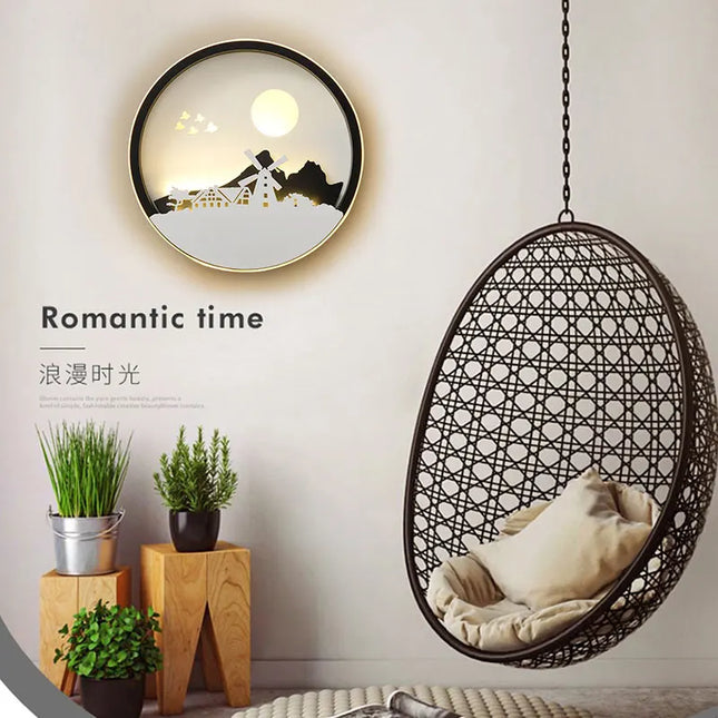Modern Black & White LED Wall Lamp - Sleek Indoor Lighting Solution
