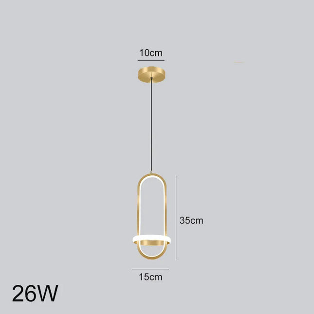 Minimalist LED Chandelier - Modern Pendant Light for Bedroom & Living Room