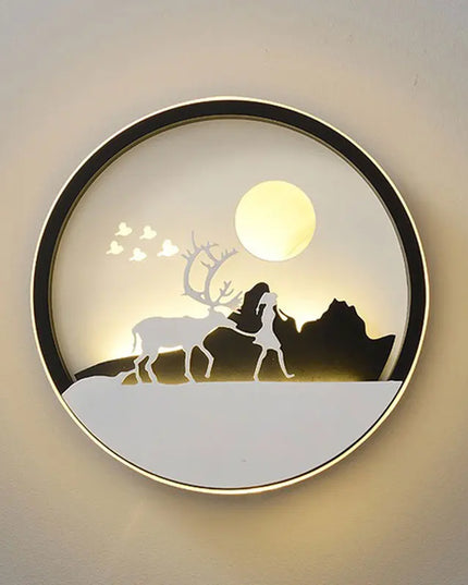 Modern Black & White LED Wall Lamp - Sleek Indoor Lighting Solution