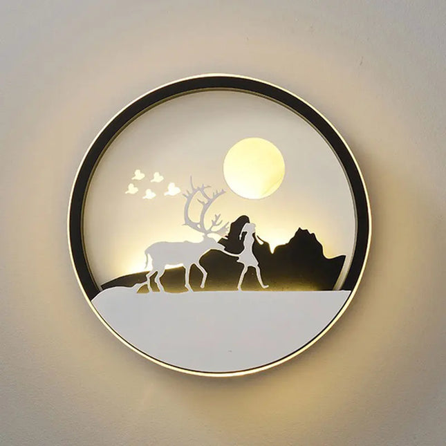 Modern Black & White LED Wall Lamp - Sleek Indoor Lighting Solution