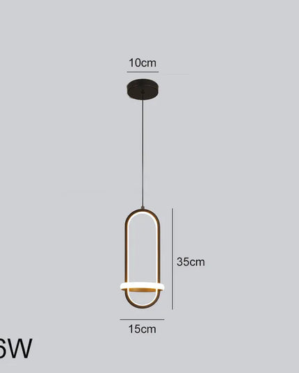 Minimalist LED Chandelier - Modern Pendant Light for Bedroom & Living Room