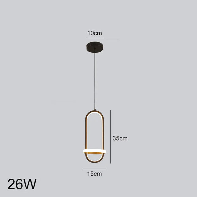 Minimalist LED Chandelier - Modern Pendant Light for Bedroom & Living Room