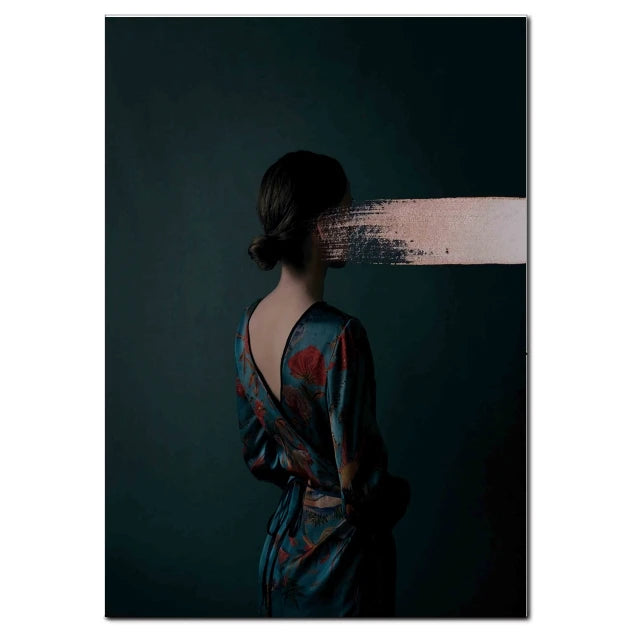 Vintage Women Figure Canvas Art Poster - Modern Home Decor Print