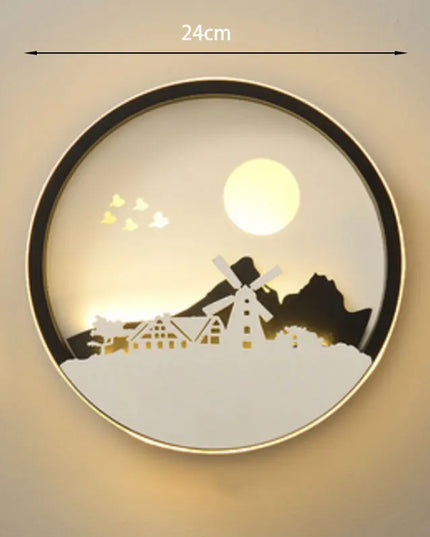 Modern Black & White LED Wall Lamp - Sleek Indoor Lighting Solution