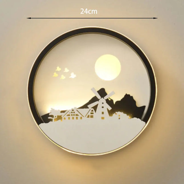 Modern Black & White LED Wall Lamp - Sleek Indoor Lighting Solution