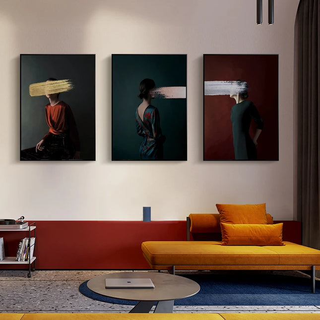 Vintage Women Figure Canvas Art Poster - Modern Home Decor Print