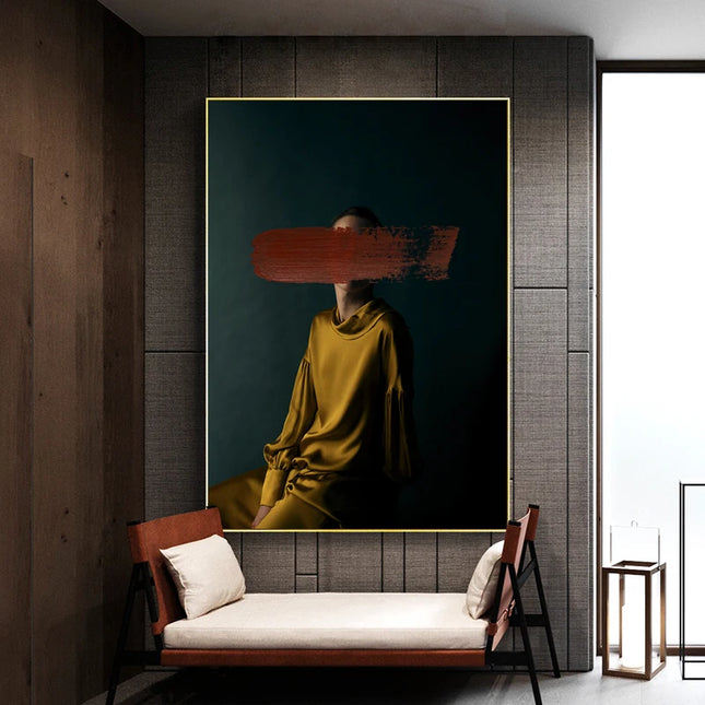 Vintage Women Figure Canvas Art Poster - Modern Home Decor Print