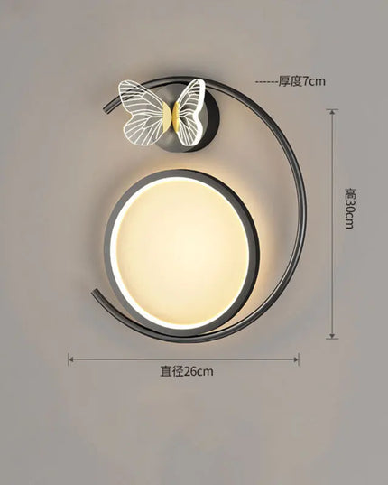 Modern Golden Butterfly LED Wall Lamp - Stylish Home Decoration