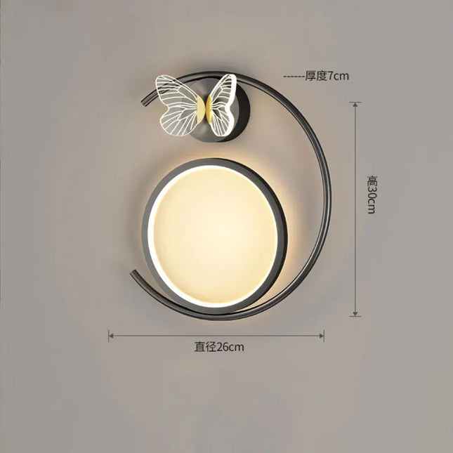 Modern Golden Butterfly LED Wall Lamp - Stylish Home Decoration
