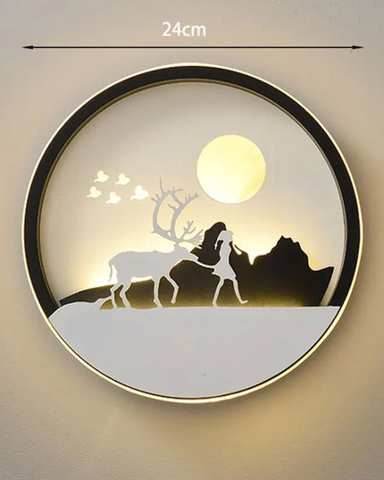 Modern Black & White LED Wall Lamp - Sleek Indoor Lighting Solution