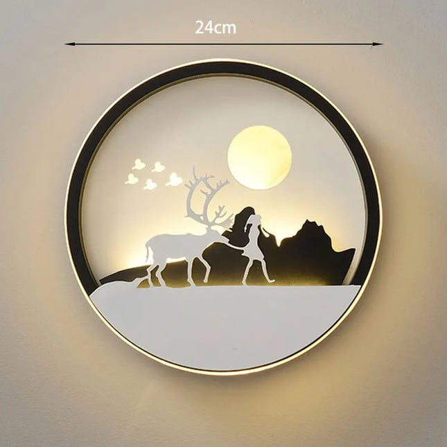 Modern Black & White LED Wall Lamp - Sleek Indoor Lighting Solution