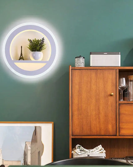 Modern Black and White LED Wall Lamp - Indoor Home Decoration