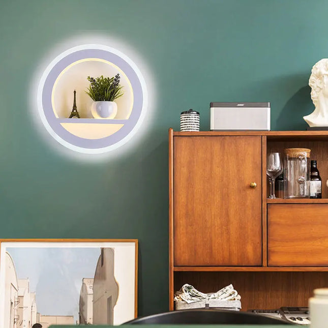 Modern Black and White LED Wall Lamp - Indoor Home Decoration
