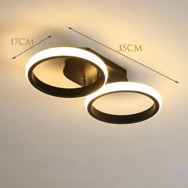 Modern LED Ceiling Lamp - Rectangular, Creative Design for Rooms