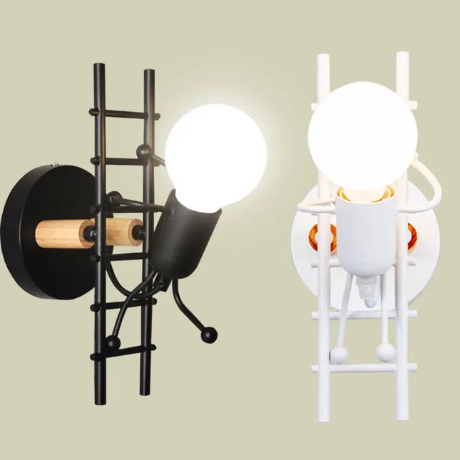 Creative Iron Wall Sconce Lamp - LED Light for Kids' Room