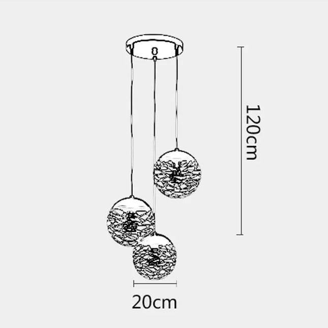Modern Retro Hollow Carved Chandelier - LED Pendant Light for Rooms