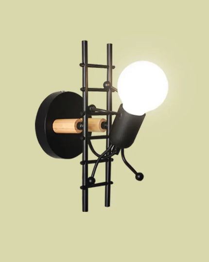 Creative Iron Wall Sconce Lamp - LED Light for Kids' Room