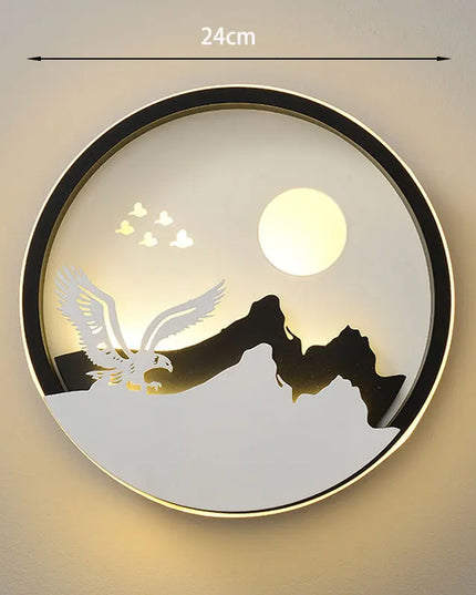 Modern Black & White LED Wall Lamp - Sleek Indoor Lighting Solution