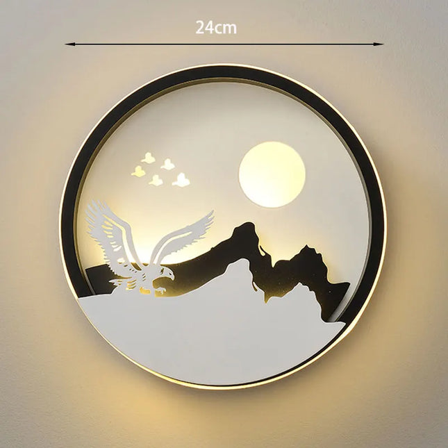 Modern Black & White LED Wall Lamp - Sleek Indoor Lighting Solution
