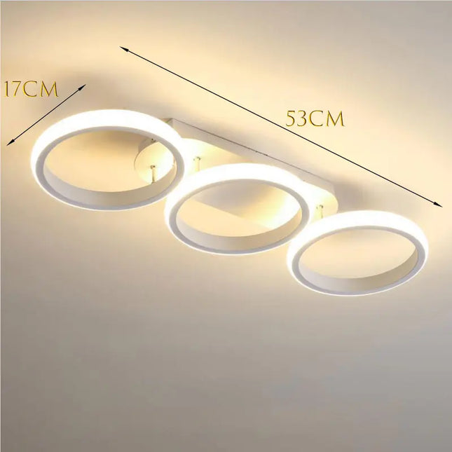 Modern LED Ceiling Lamp - Rectangular, Creative Design for Rooms