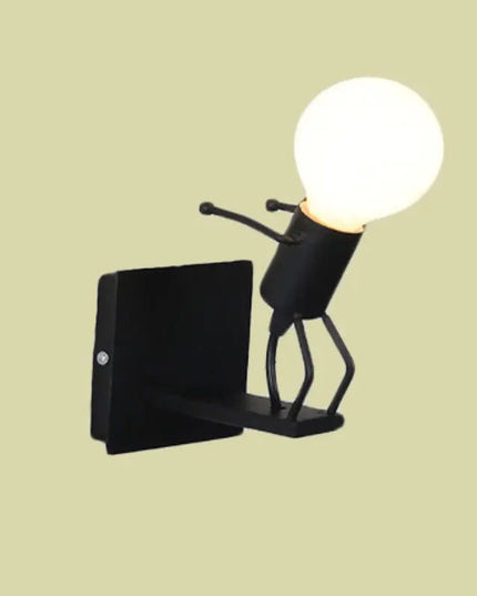 Creative Iron Wall Sconce Lamp - LED Light for Kids' Room