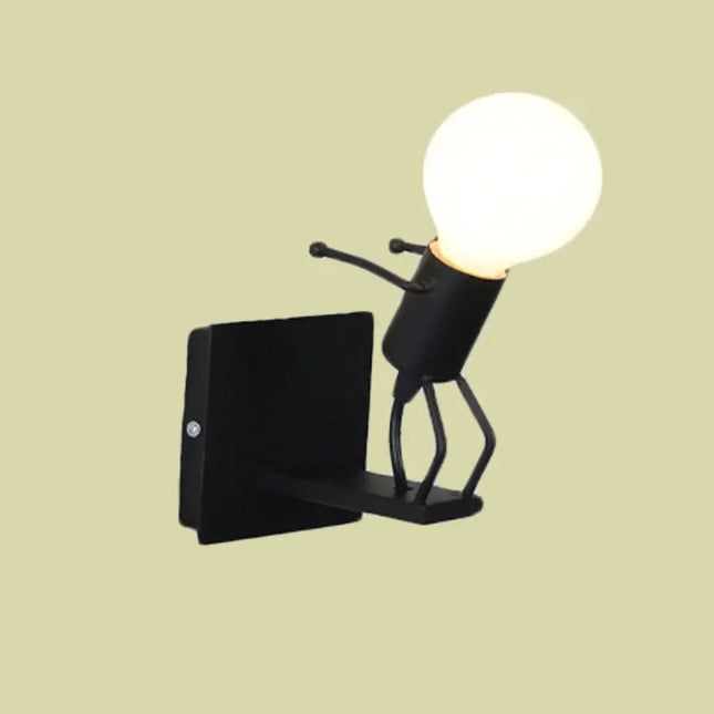 Creative Iron Wall Sconce Lamp - LED Light for Kids' Room