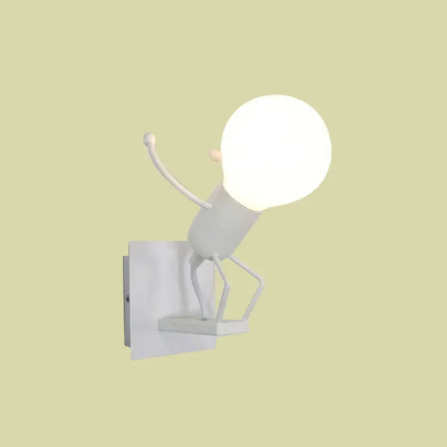 Creative Iron Wall Sconce Lamp - LED Light for Kids' Room