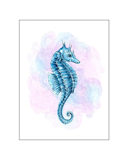 Starfish Hippocampus Mermaid Canvas Poster - Nordic Wall Art Decor