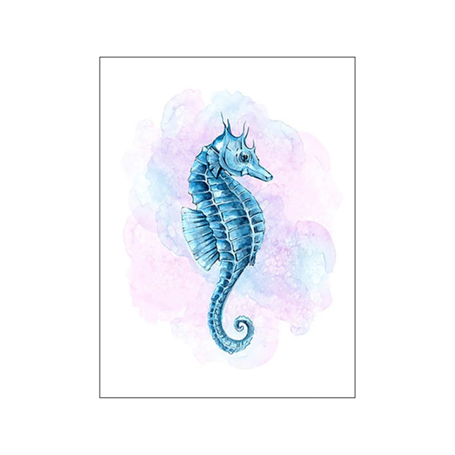 Starfish Hippocampus Mermaid Canvas Poster - Nordic Wall Art Decor