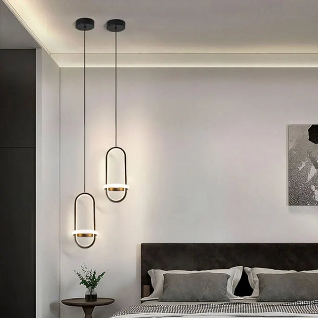Minimalist LED Chandelier - Modern Pendant Light for Bedroom & Living Room