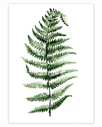 Tropical Plant Canvas Wall Art - Nordic Green Leaves for Home Decor