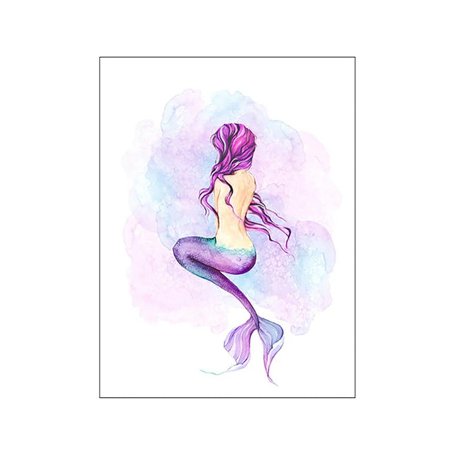 Starfish Hippocampus Mermaid Canvas Poster - Nordic Wall Art Decor
