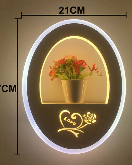 Modern Black and White LED Wall Lamp - Indoor Home Decoration