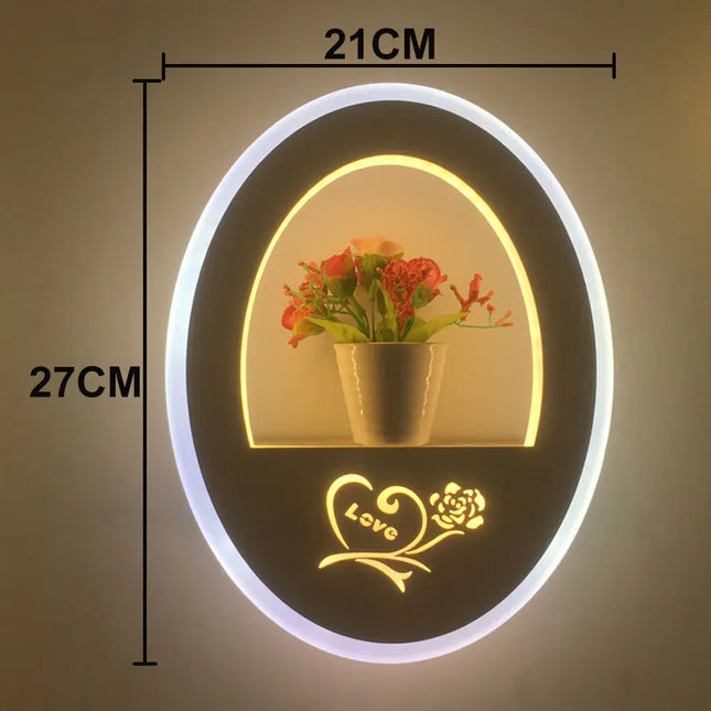 Modern Black and White LED Wall Lamp - Indoor Home Decoration