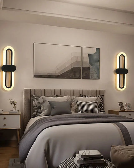 Modern Minimalist Wall Lamp - LED Three-Color for Bedroom & Aisle